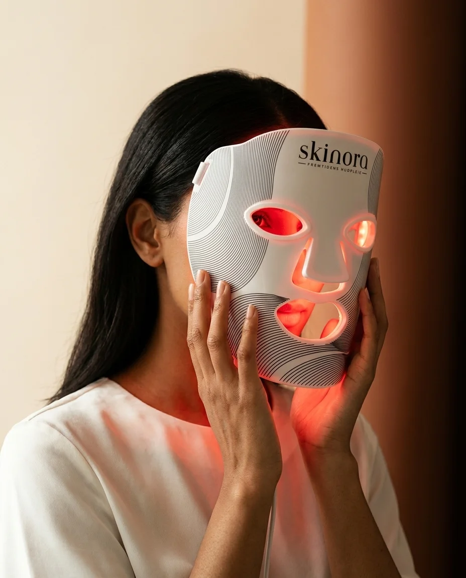 Skinora Radiance Face, CurrentBody Series 2 og Omnilux Contour — LED-maskene i sammenligningen.
