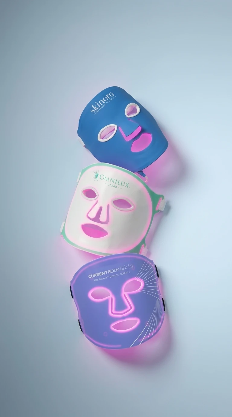 Skinora Clear, Omnilux Clear og CurrentBody Anti-Blemish — de tre LED-maskene mot kviser i sammenligningen.